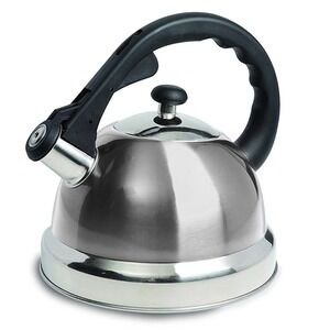 Mr. Coffee Claredale Stainless Steel Whistling Tea Kettle Brushed Satin 2.2qt.